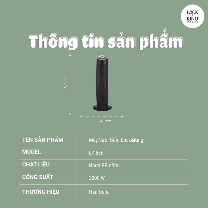 MÁY SƯỞI GỐM LK-586 LOCK&KING