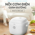 Nồi cơm giảm đường Haatz HRC160 lòng nồi inox 316 dung tích 1.6L 10 chế độ nấu an toàn tiện lợi